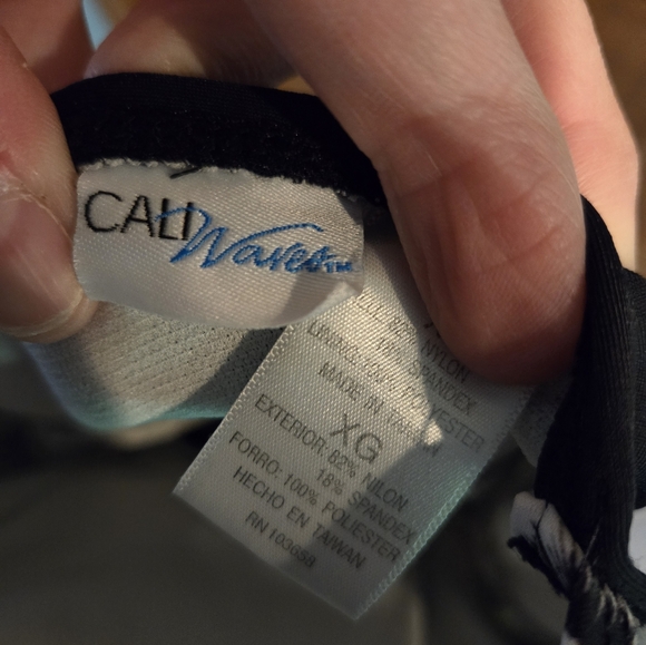 CALI WAVES, Girl's Size XL swimsuit, one piece, black and white, Never Worn - Picture 6 of 7